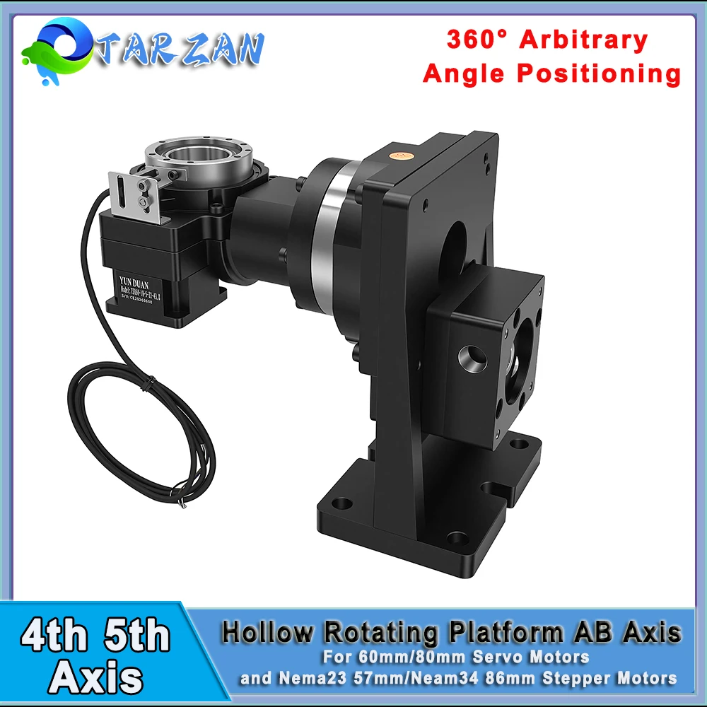 CNC 4th 5th Axis Hollow Rotary Indexer Table Precision Rotating Platform Rotary Positioner Table  Circular positioning Table