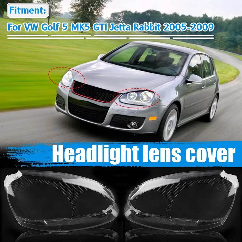 

Передние фары, крышка объектива, крышка, прозрачный абажур для Volkswagen Golf 5 MK5 Jetta Rabbit 2005-2009, аксессуары