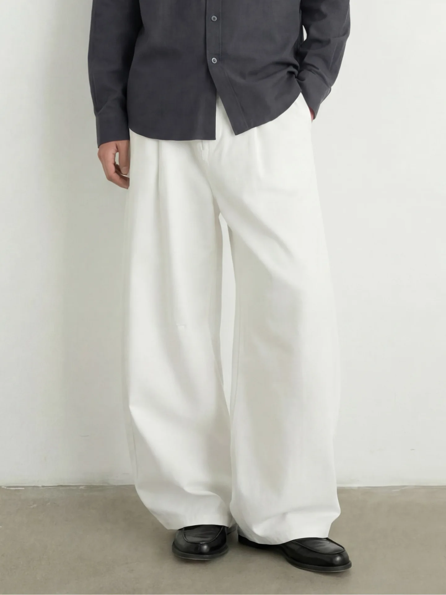 Retro Japanese Style Comfortable Anti-Fade Men's And Women's Wide Leg Loose Fit Knife  Denim Jeans Casual Straight Cut