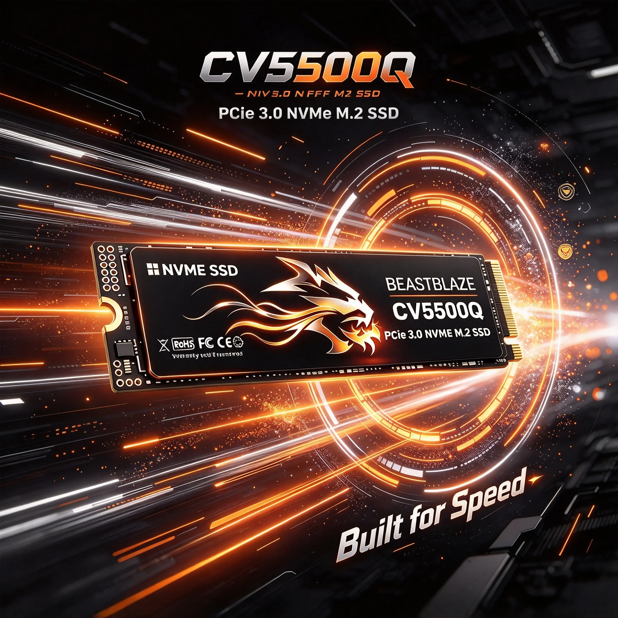 Built-in M.2 NVMe Solid State Drive, 1TB/2TB/500GB/4TB, Fast Speed Storage, Laptop, PC, Desktop, Computer. Apex Pro.