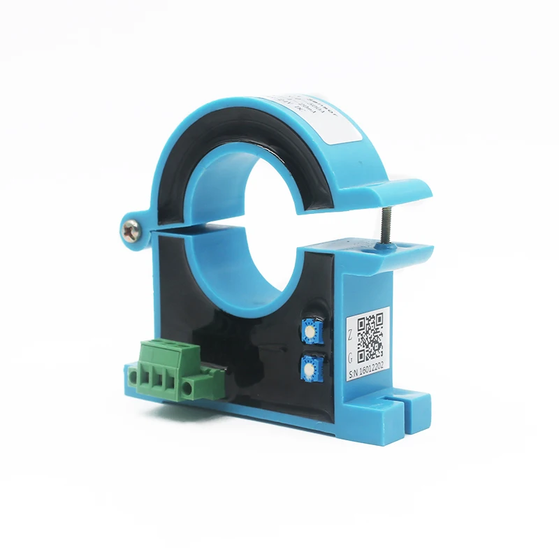 Sensor de corriente cc de 4 a 20mA RS485, transductor de núcleo dividido de bucle abierto Hall, transmisor de corriente CC de 10A, 20a, 100A, 200A,