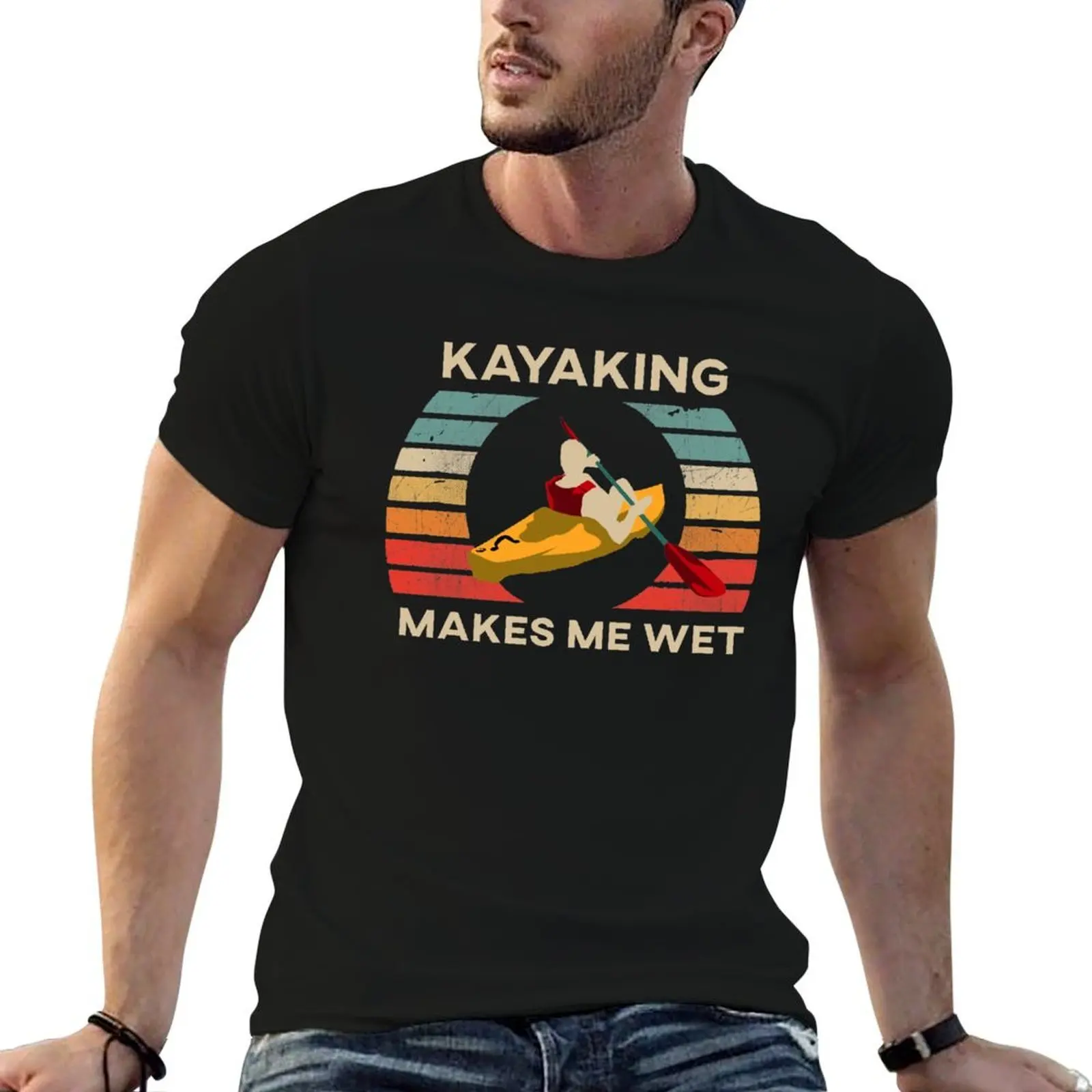 Kayaking Makes Me Wet T-Shirt Minimal Art Print T-Shirt
