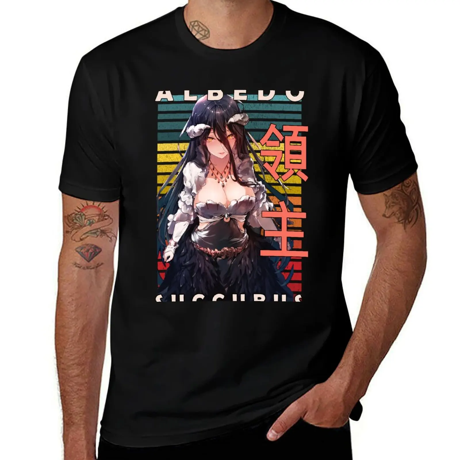 

Albedo Succubus Overlord Obarodo Anime Manga Retro Design T-Shirt t shirts with prints anime t shirts for man T-Shirt