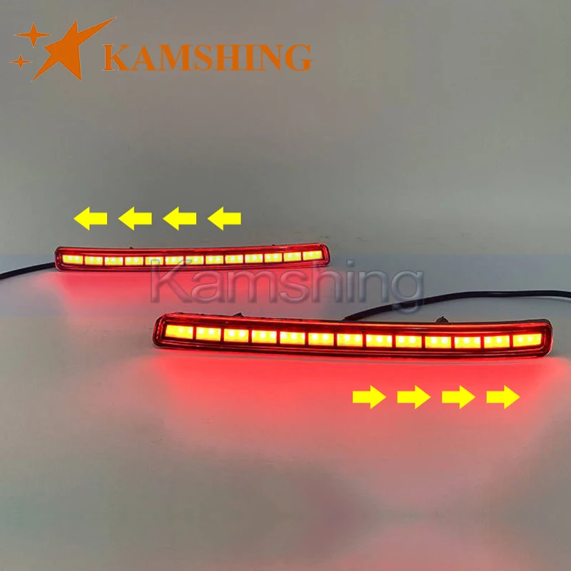 CAPQX a pair LED Rear Bumper Light For Changan CS55 Plus 2 Generation LED Streaming Lamp Rear Brake Light Stop Lamp