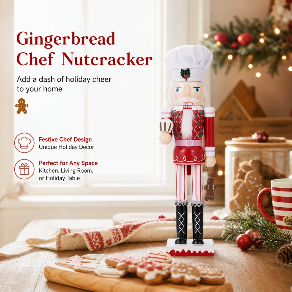 38cm Holz-Lebkuchen-Koch Nussk – Nutcracker Figurine Bewertung und Preis