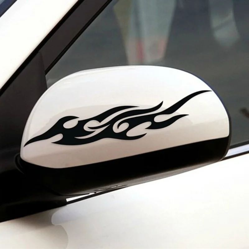 Car Decals Featuring Modified Flames for Bumpers, Hoods, Rearview Mirrors, And to Cover Scratches on Motorcycles