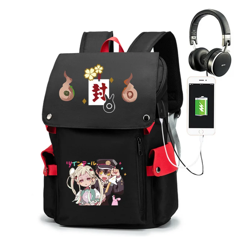 Toilet-bound Hanako-kun Anti-theft Backpack Durable Oxford Laptop Packsack Boy Girl School Knapsack