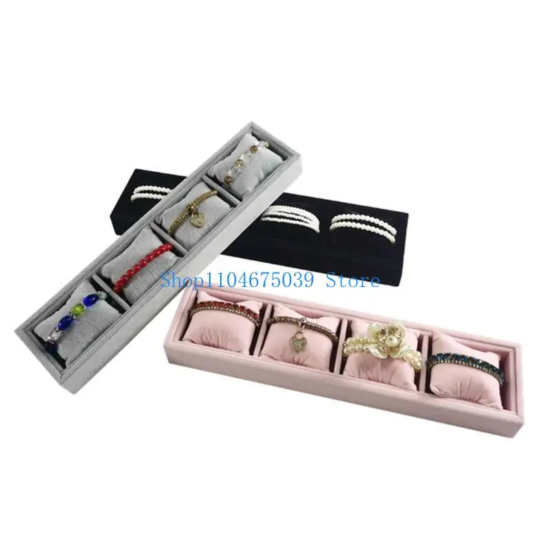 

5ASD Watch Box с мягкими подушками 4 Слот -бархаты Bracelet Display Tray Multi Coverment Jewelry Accessy A
