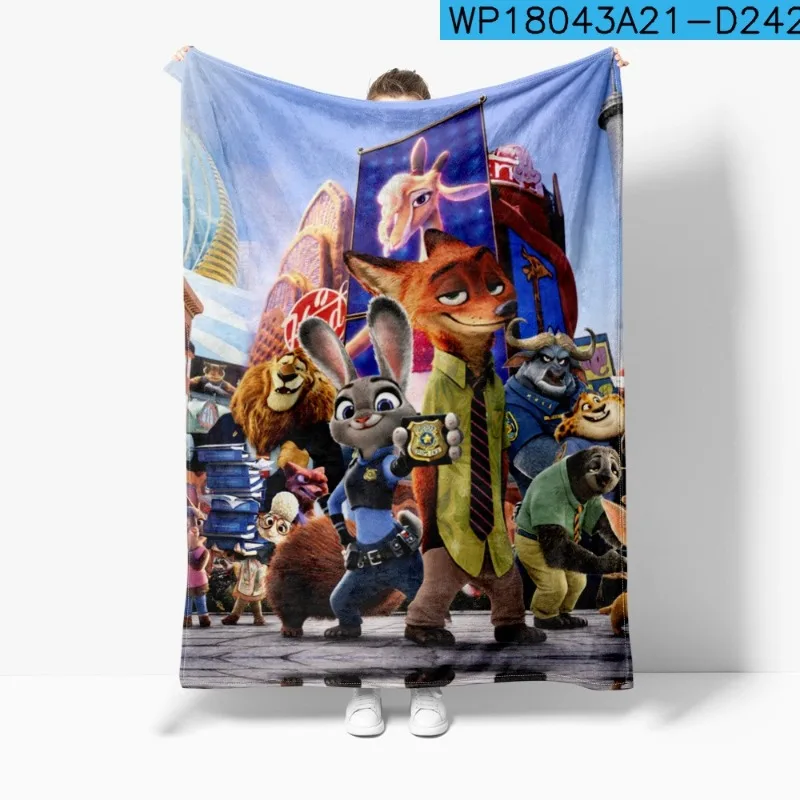 بطانية جديدة من الرسوم المتحركة والرسوم المتحركة الأكثر مبيعًا ثلاثية الأبعاد لفيلم Zootopia2، بطانية قيلولة، طباعة من الفلانيل للدفء #2
