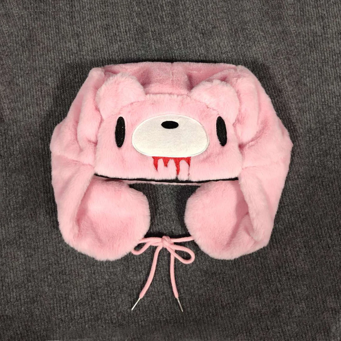 New Cute Pink Gloomy Cartoon Embroidered Knitted Hat Warm Windproof Hip Hop Casual Fashion Hat Autumn Winter Unisex