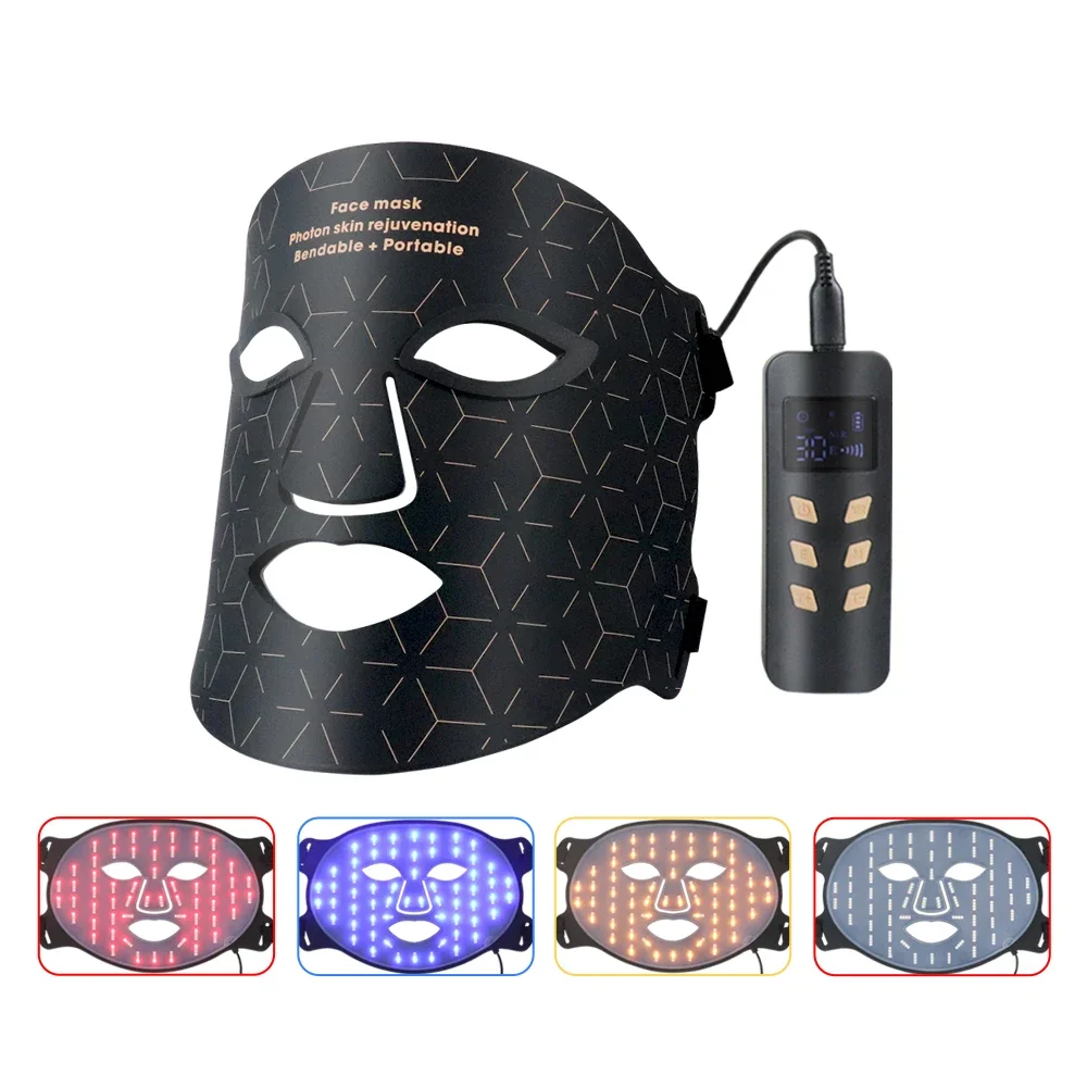 Red and nir silicone female mask led color light therapy led facial masks  soft silicone facial mask