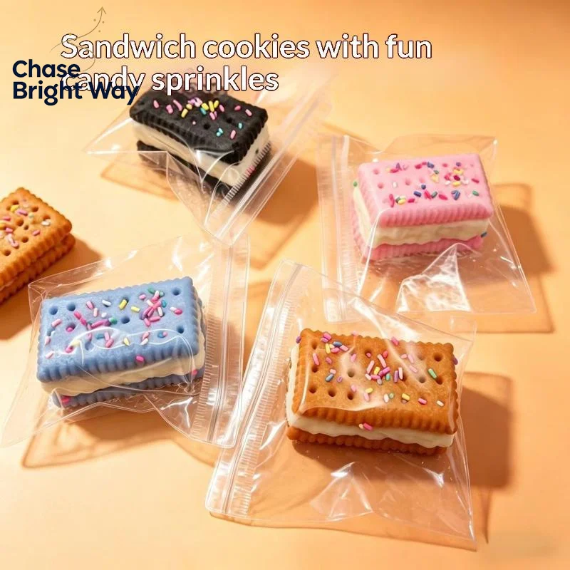 Stress Relief Sticky Taba Squishy Fidget Toy Cookie Design Squeeze Decompression Toy for Adult Anxiety Relief Party Favors