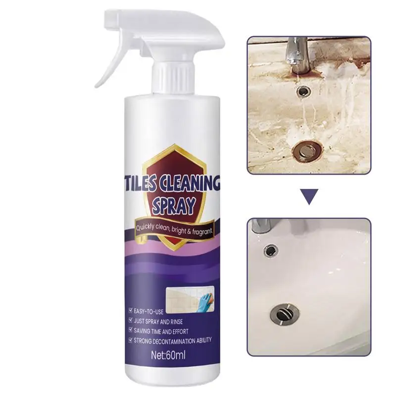 Bathroom Cleaning Spray Floor Cleaner Heavy Duty No Scrub Instant Universal Natural Bathroom Tile Cleaner For Shower & Tile