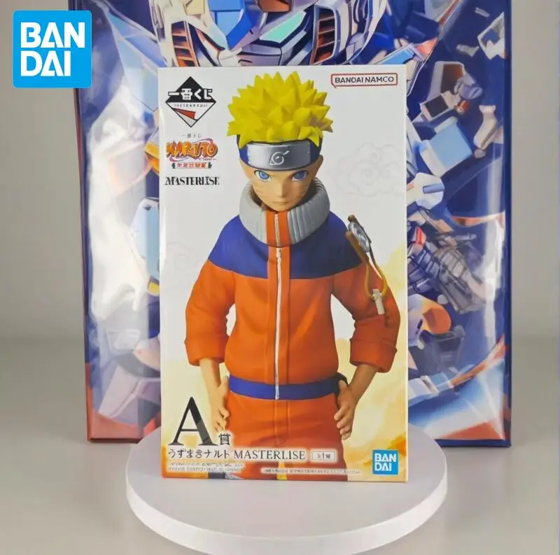 Em estoque bandai original uzumaki naruto figuras anime modelos de ação boneca dos desenhos animados desktop pvc brinquedos ornamento unisex festival presentes