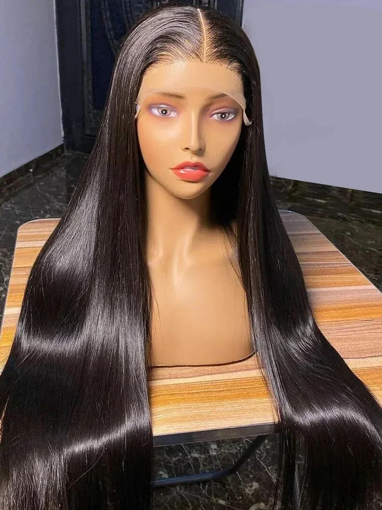 Perruque Full Lace Wig naturelle brésilienne lisse Sophia, cheveux humains, 13x4, 13x6, pre-plucked, densité 360, 30 pouces, pour femmes