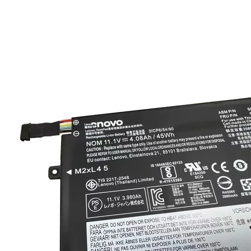 100% Original 3670mAh สําหรับ Lenovo Thinkpad E470 E470C E475 01AV413 01AV412 01AV411 แบตเตอรี่แล็ปท็อป