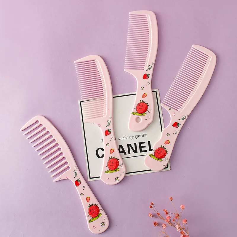 Strawberry Women Ponytail Combs Anti-static Hairdressing Combs Tangled Straight Hair Brushes Styling Tool Salon Hair Care Random