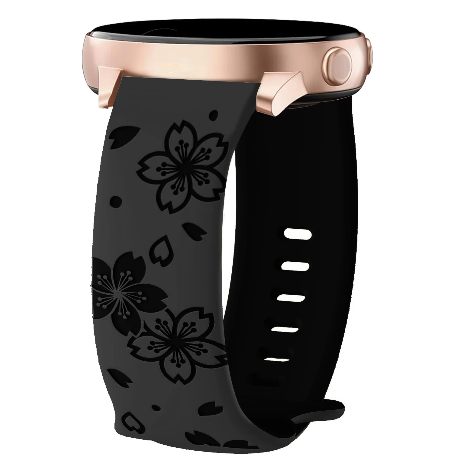 20mm Universal Flower soft silicone strap for Samsung Galaxy watch 7 6 4 5 Elegant women\'s wristband