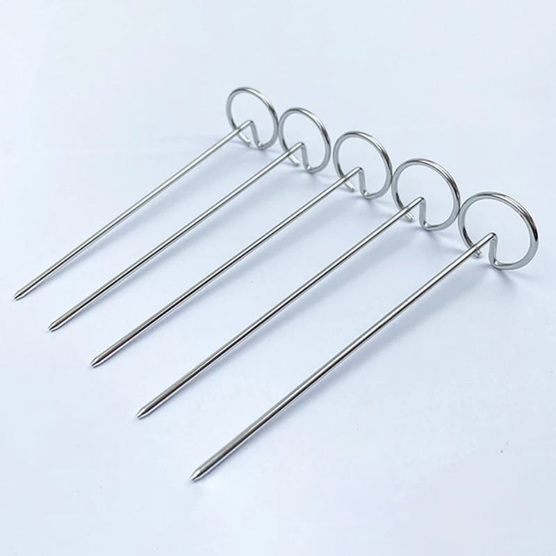10pcs Air Fryer Oven Vertical Grill Skewer Grill Universal Accessories Food Grade 304 Stainless Steel Special Baking Needle