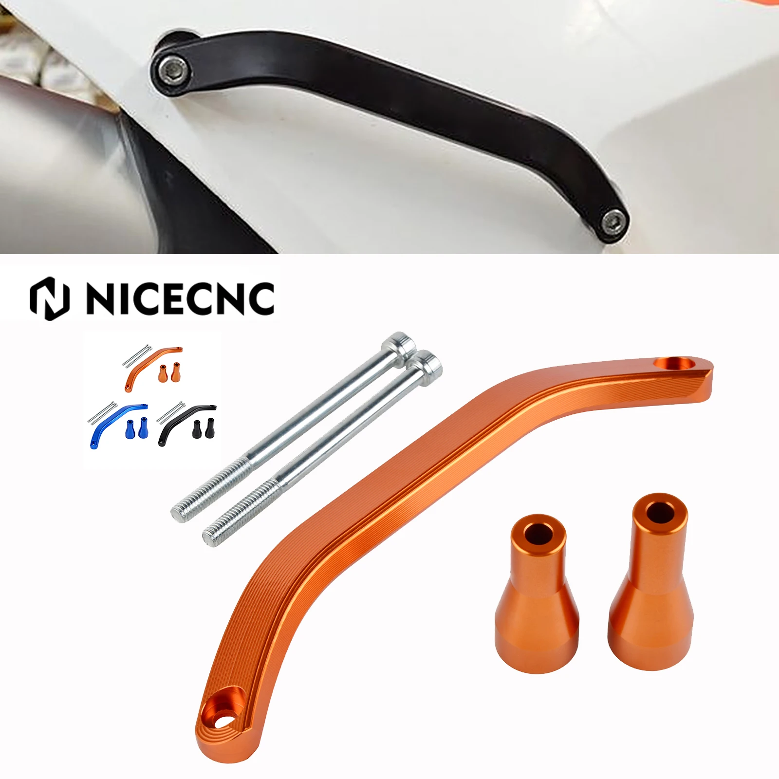 

For KTM EXC 300 2017-2019 CNC Rear Grab Handle EXC EXCF XCW 125 250 300 350 450 500 2017-2019 SX SXF XC XCF 125-450 2016-2018