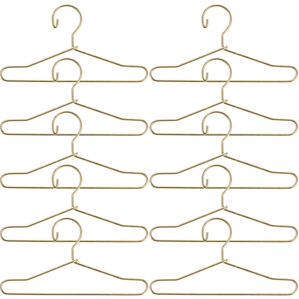 10 Pcs Mini Hanger Clothes Metal Rack Skirt Hangers Coat Clothing House Supplies Drying