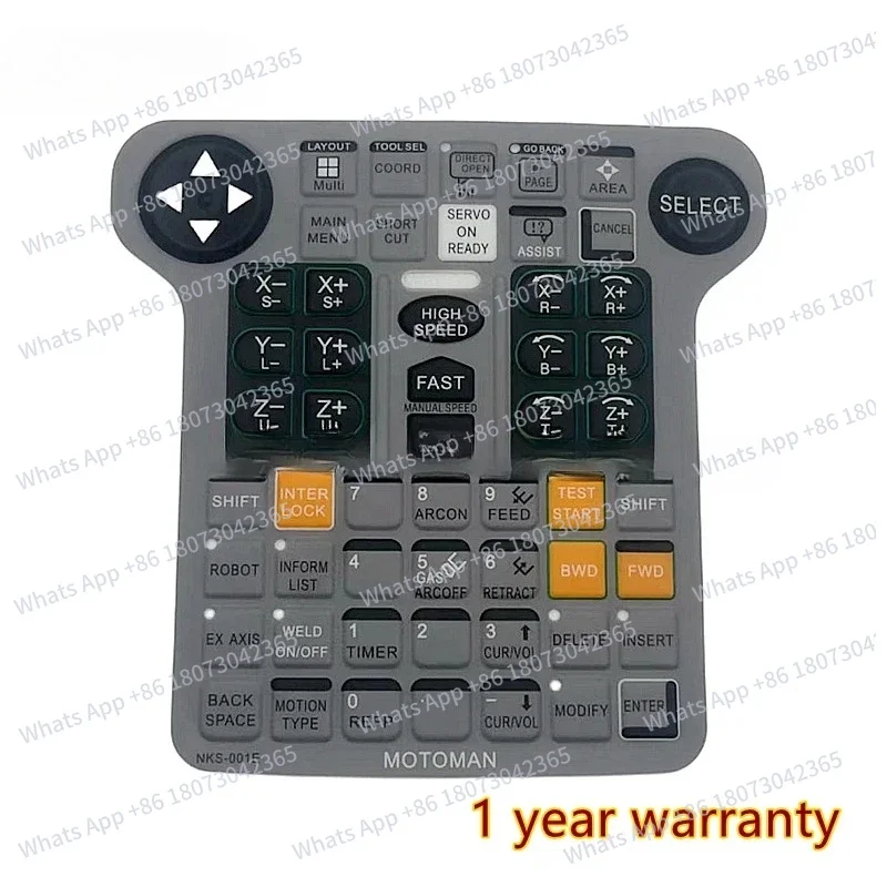 NKS-001E Película de teclado de membrana NX100 Robot Teach Colgante Teclado de lámina de superposición de membrana