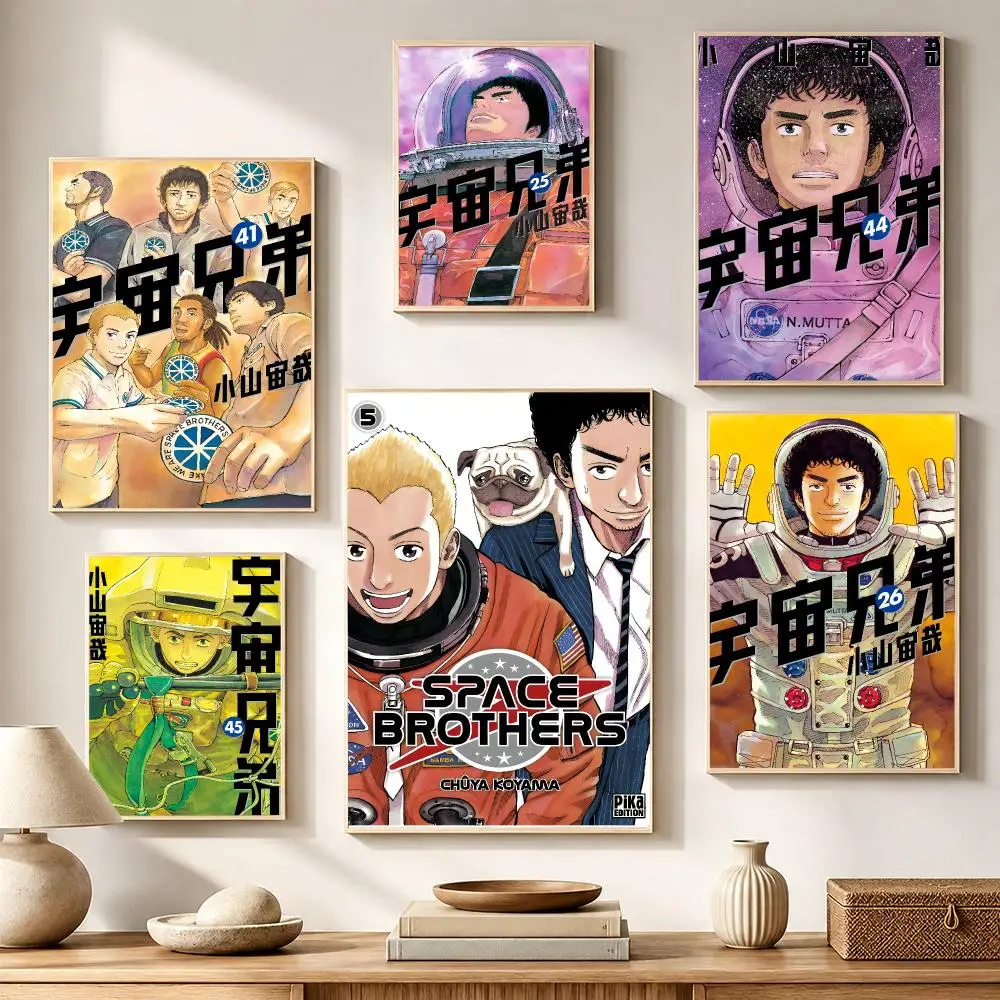 Anime Space Drama Space Brothers Poster High-definition waterproof stickers, suitable for home décor,holiday decorations