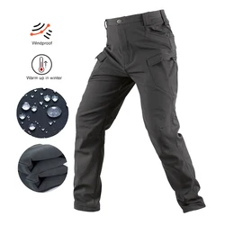 TRVLWEGO Men's Winter Tactical Pants Climbing Cycling Clothing Sport Camp Hiking Fish Trekking Windproof Combat Casual Trousers