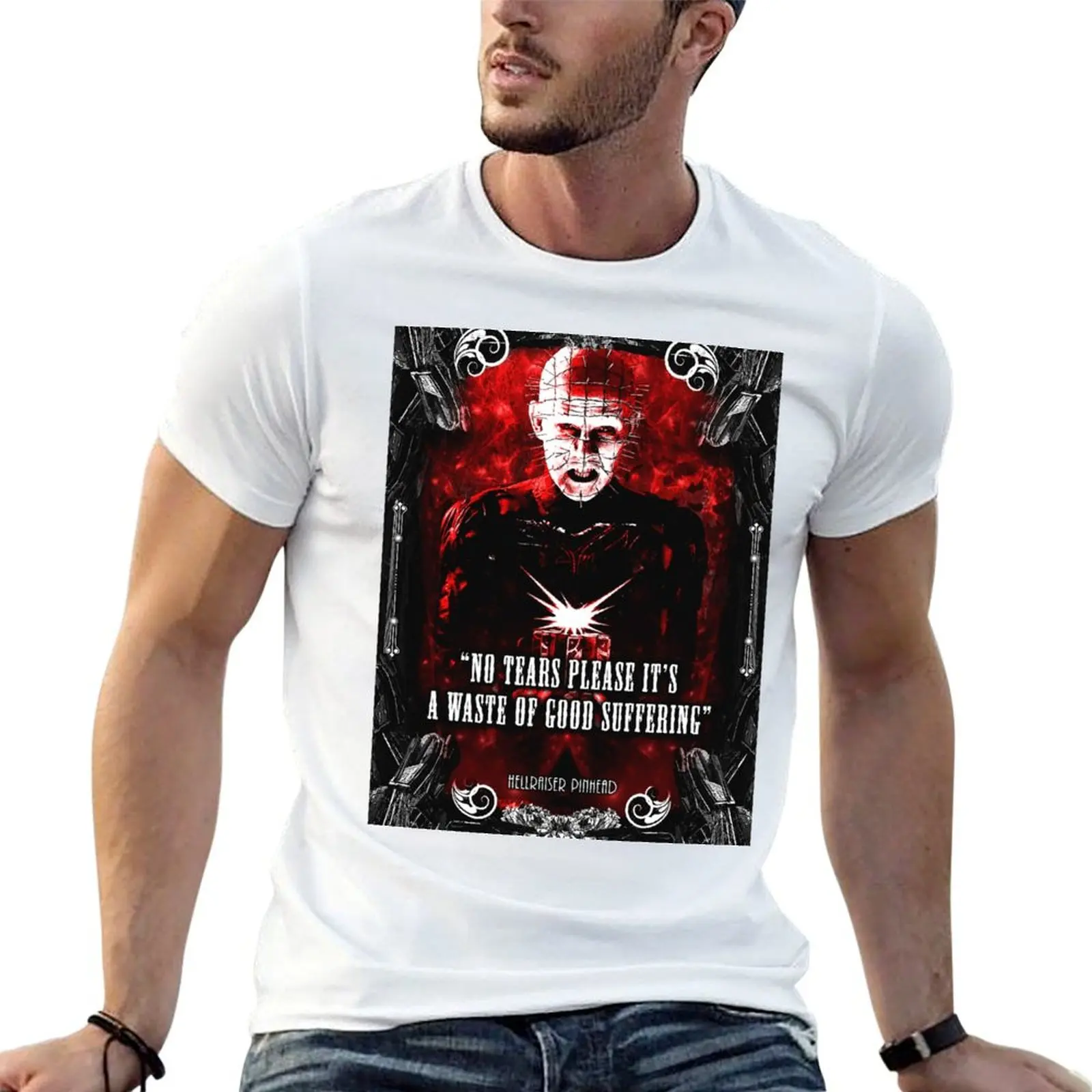 

Hellraiser Pinhead quote T-Shirt t shirt for man t shirts for man cotton T-Shirt