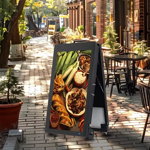 Solar Battery 43inch Outdoor LCD Signage Digital Advertising Display Android 11 Rechargeable Battery Powered LCD Sign Kiosk