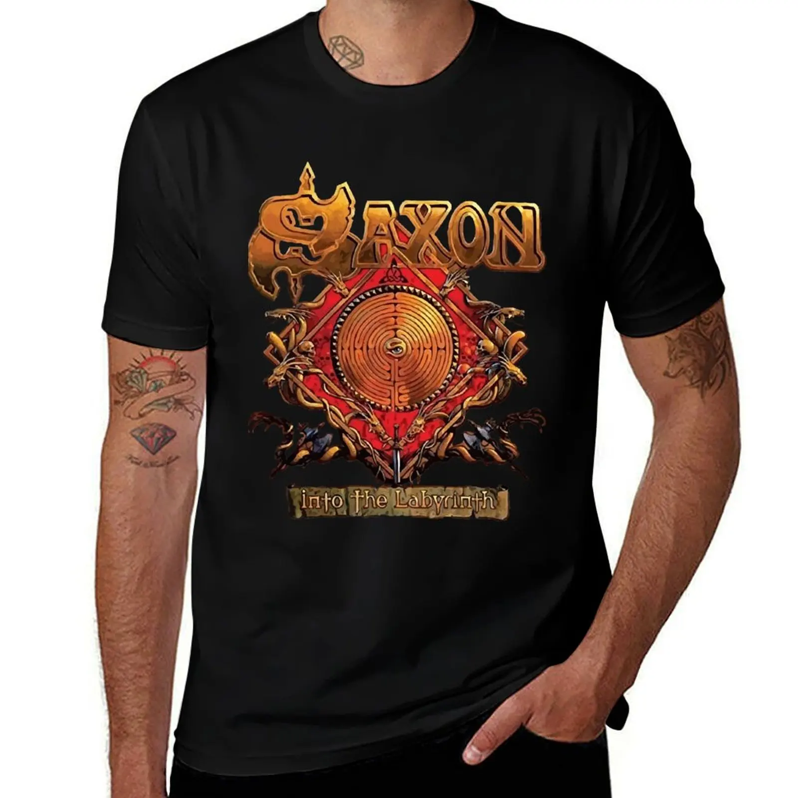 senengane-Saxon-band-mlakune Classic T-Shirt Durable Work Wear T-Shirt