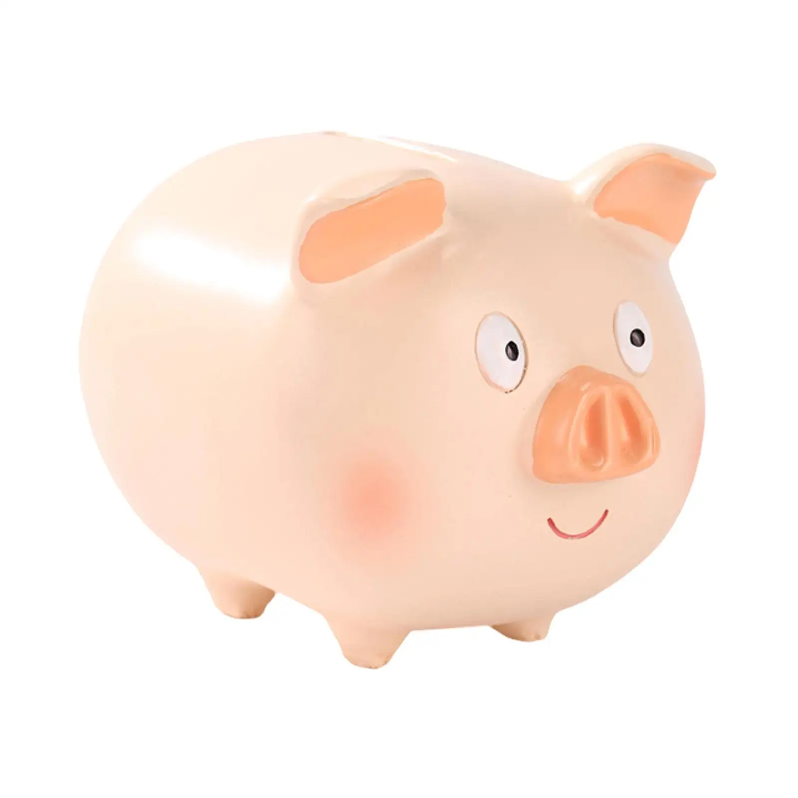 Piggy Bank Pig Sculpture Cute Resin Table Centerpiece Cartoon Money Saving Box for Home Desktop Birthday Gift Kids Girls