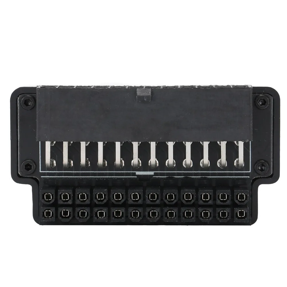 

Durable 90 Degree ATX 24Pin Adapter Female To Male Low Profile Mainboard Power Connector Power Adapter PC Assembly