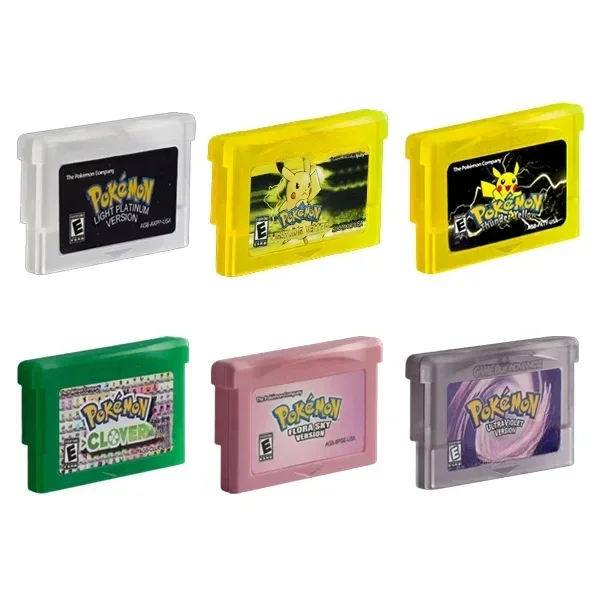 GBA Game Cartridge 32 Bit Video Game Console Card Pokemon Flora Sky Light Platinum Lighting Yellow Clover High Quality Shell