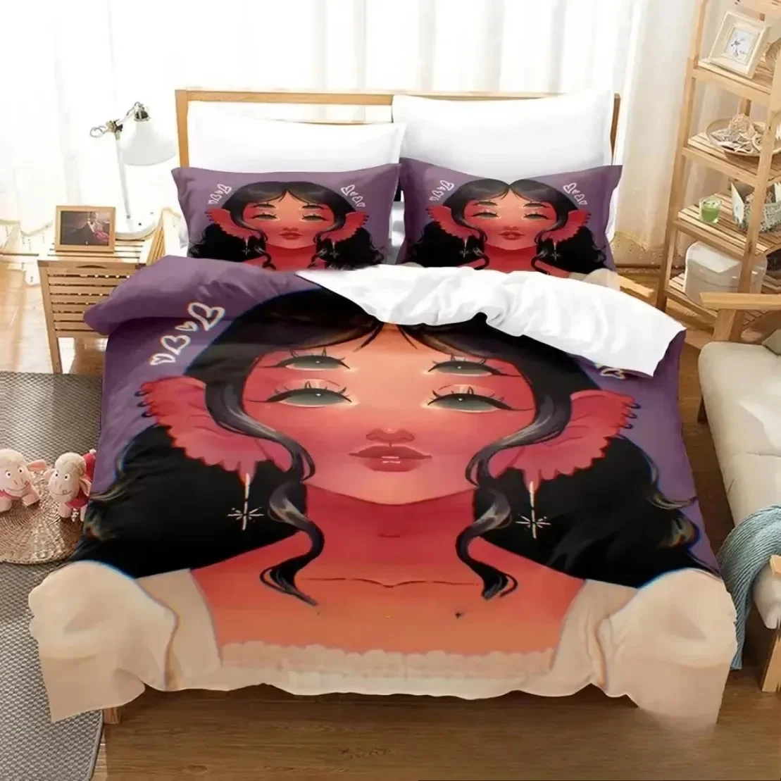 Singers M-Melanie Martinez Bedding Set Pillowcase 3D Print Dollhouse album Duvet Cover Boys Girls Adults Gifts