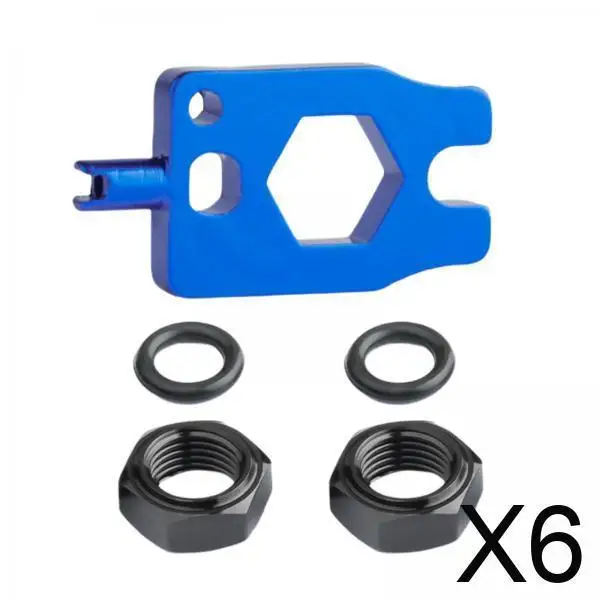 

Ремонтный ключ для клапанов 6x4-в-1, инструмент для сердечника клапана велосипедов с клапаном Шредера