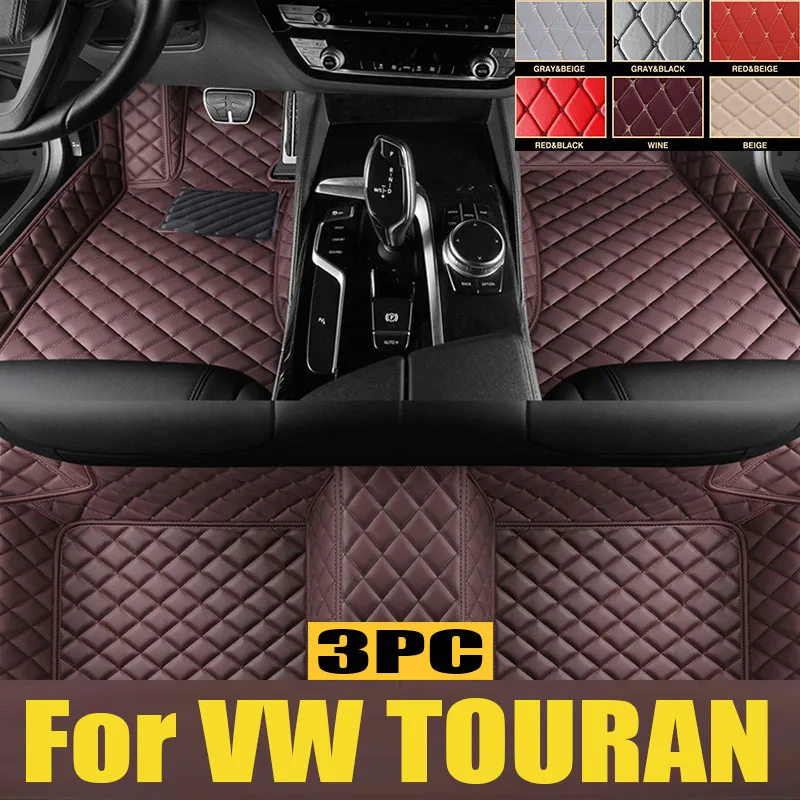 

Car Floor Mats For VW TOURAN 7-seat 2006-2015 2014 2013 2012 2011 Custom Auto Foot Pads Automobile Carpet Cover interior