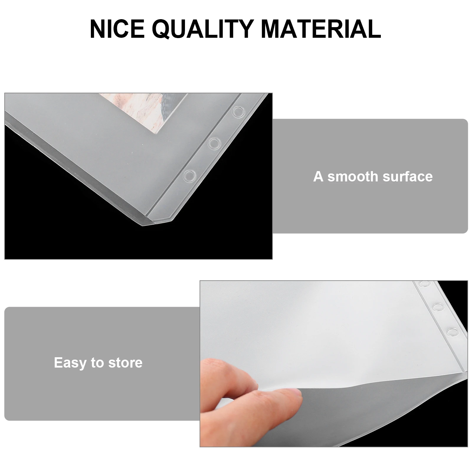 

6 Pcs Clear Inserts for Storage Bag Loose Leaf Card Bags Notebook Loose-leaf Folder