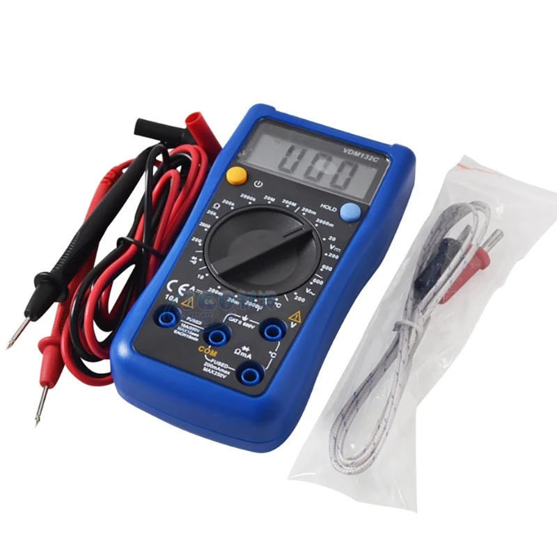 

Multimeter VDM132C/VDM151 Digital Meter Digital Display with Beep Backlight Temperature Measurement