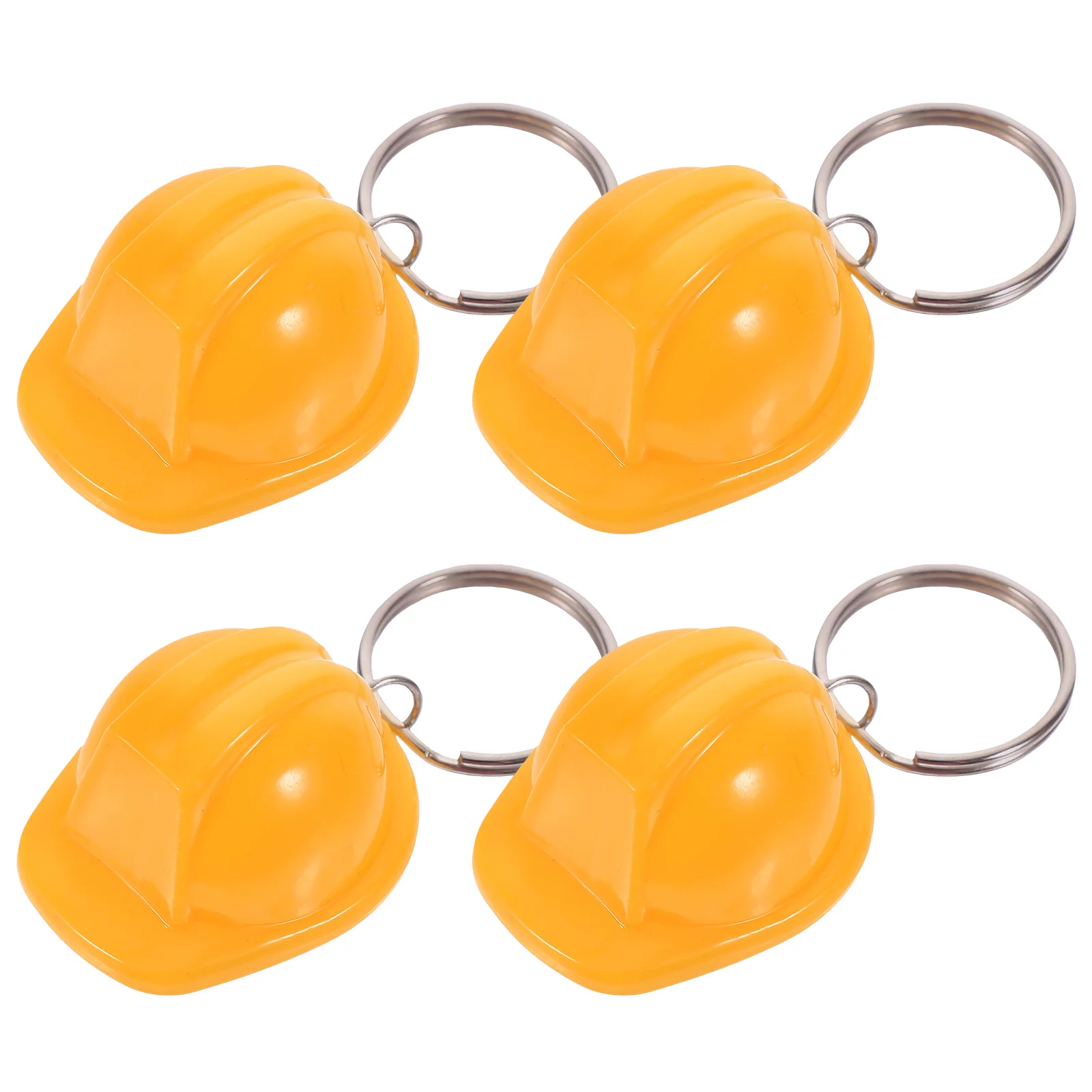 4 Pcs Hard Hat Keychain Cute Motorbike Helmets Keychains Accessories Ring Backpack Bags Halloween for Girls