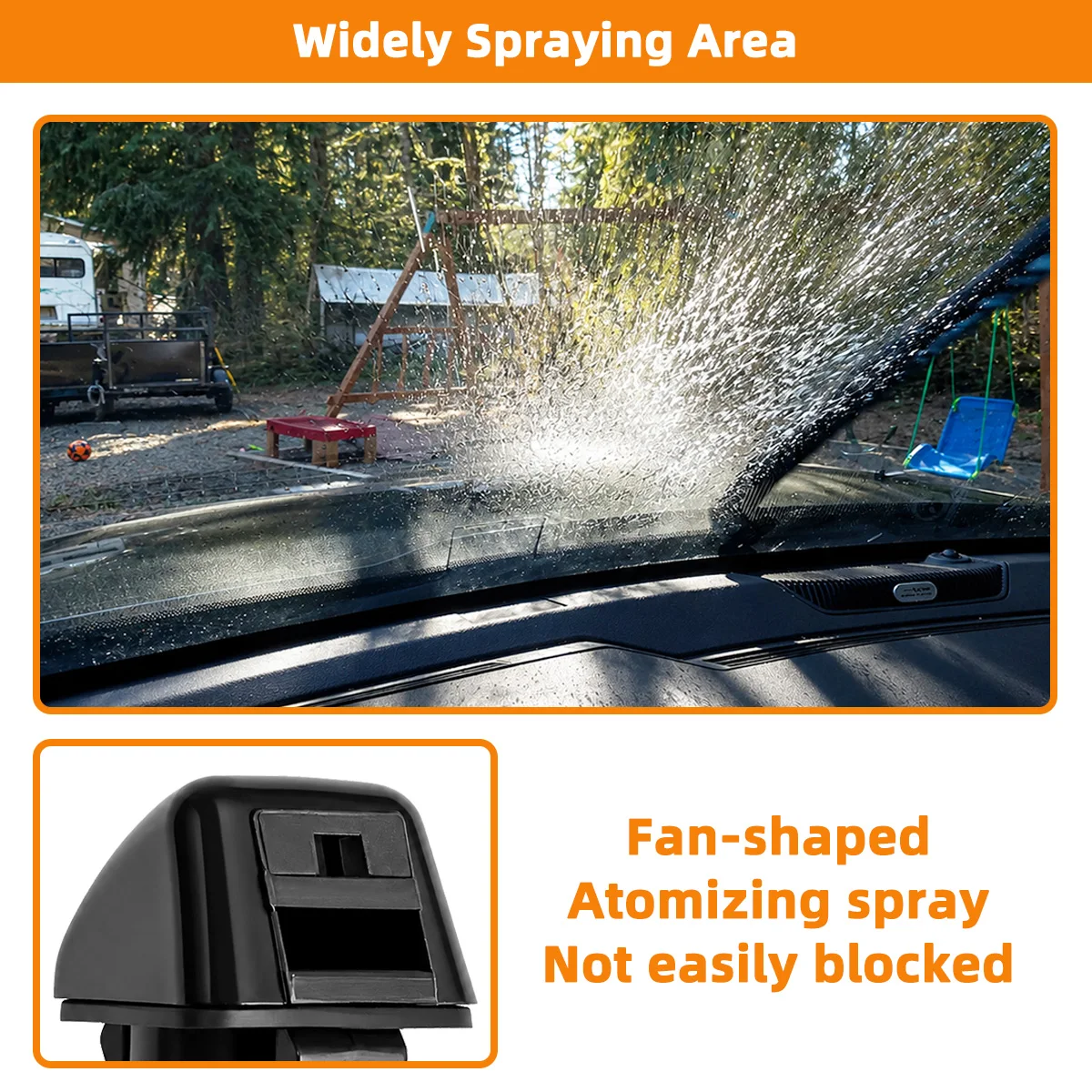  2 Stück Auto-Windschutzscheiben-Wassersprühdüse passend für Jeep Patriot 2008-2016, Compass MK1 2008-2016, 5303834AB, Auto-Zubehör – Detail 6