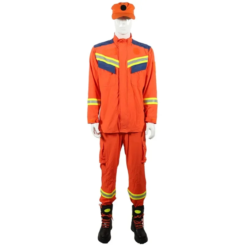 Fire emergency quick-drying clothes, split type, breathable, reflective, light and thin, water emergency rescue
