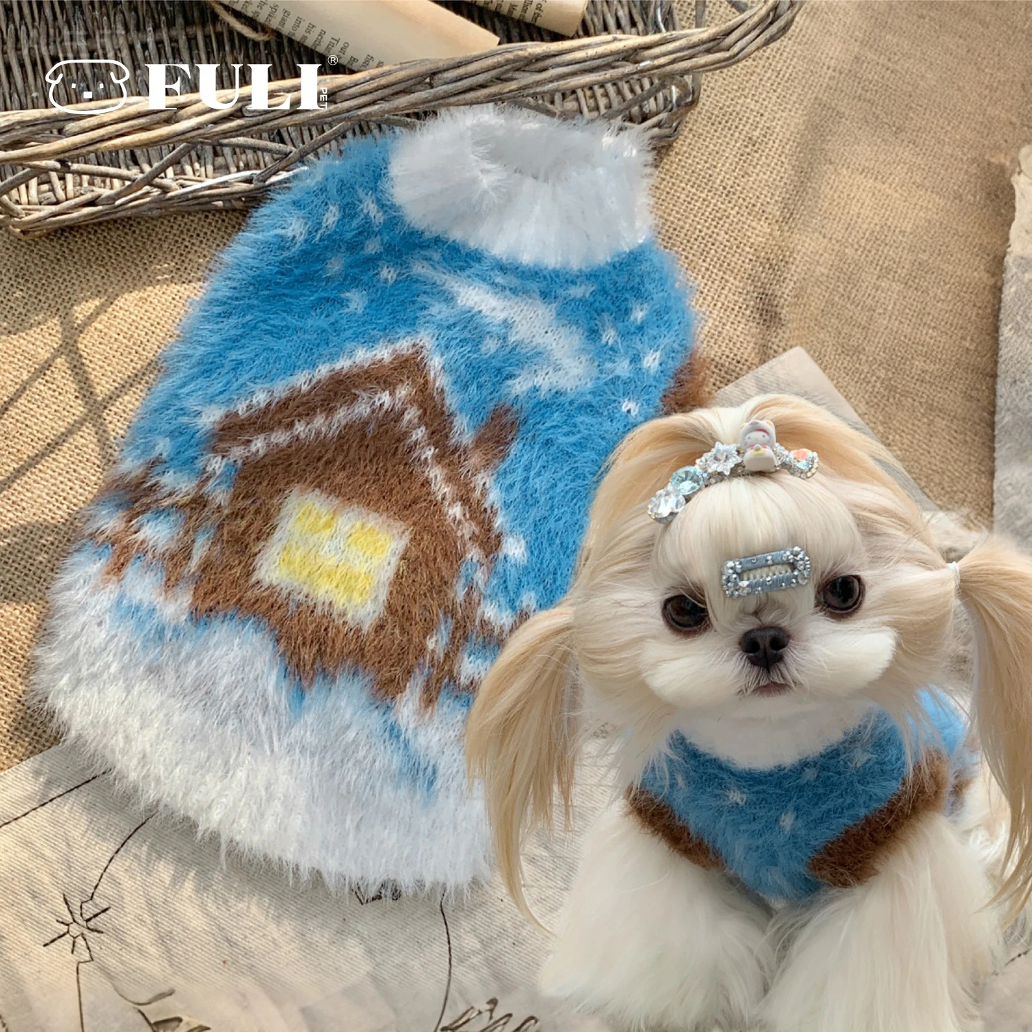 Ropa de Invierno para Perros de la Serie Warm Winter House, para Chihuahua, Maltese, Bichón, Schnauzer, FULI PET, Suéter Informal para Perros