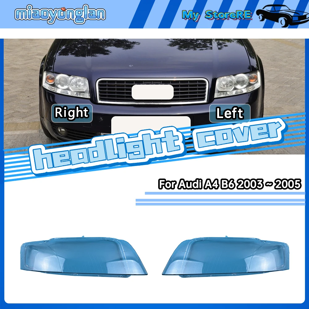 

For Audi A4 B6 2003 2004 2005 Transparent Shade Mask Headlight Cover Lampshade Headlamp Shell Plexiglass Auto Replacement Parts