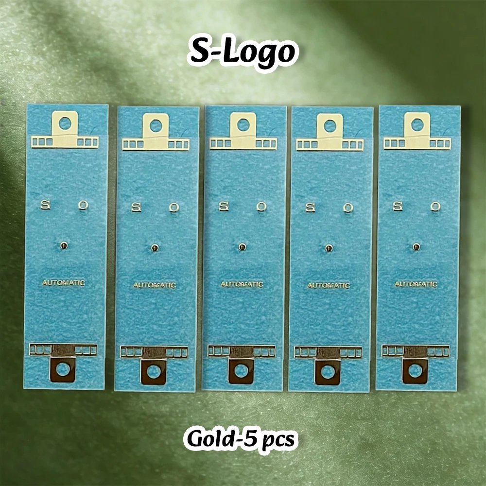 NH S Logo Neuer 3D-Metall-Logo-Aufkleber, geeignet für 27–30 mm flache Zifferblätter, vierfarbiger Aufkleber, Zubehör für die Modifikation von Uhren