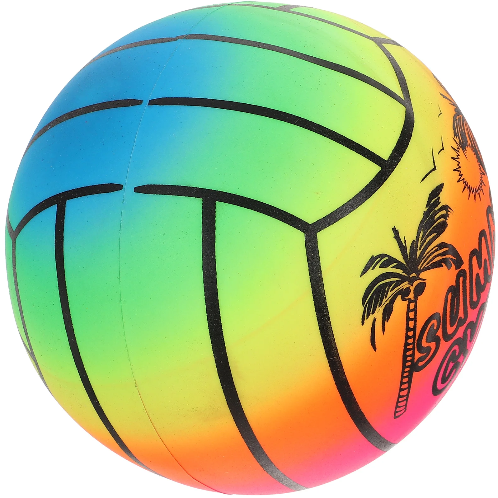 Jouet de volley-ball gonflable en PVC arc-en-ciel épaissi pour enfants, équipement de sport d'intérieur et d'extérieur, petite plage, grande taille