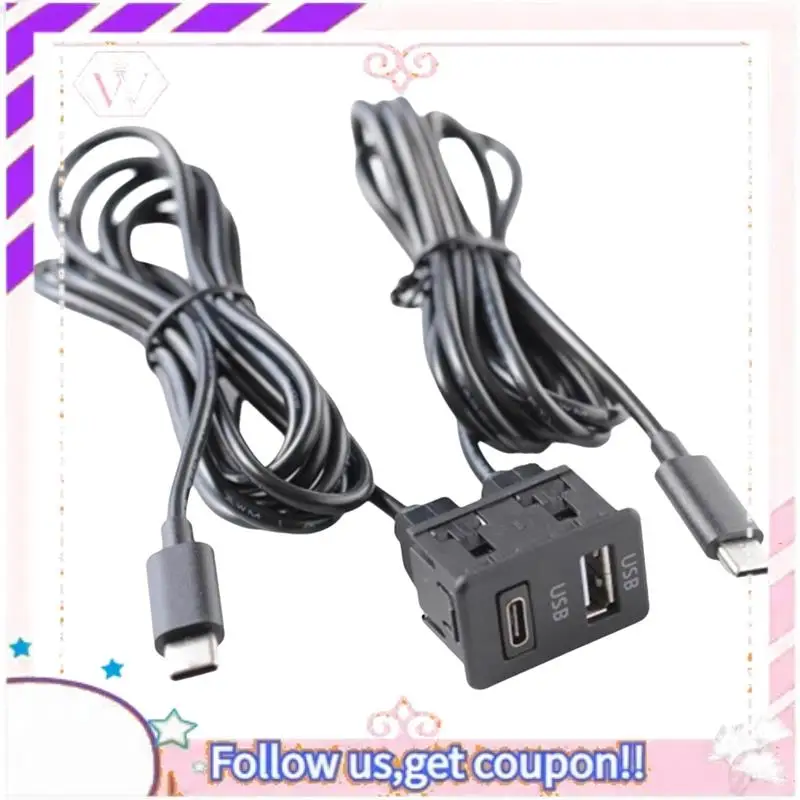 سهلة الاستخدام سيارة أندرويد الملاحة آلة مزدوجة TYPE-C المدخلات إلى USB + USB-C واجهة لوحة تمديد مهائي كابلات لوحة