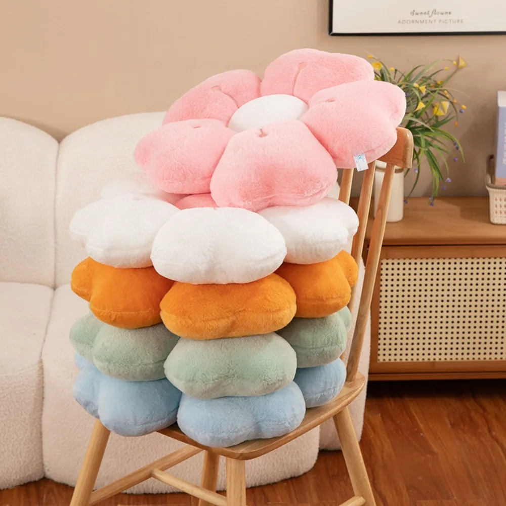 Kids Toy Plush Cherry Blossom Pillow Soft Thickened Chair Cushion Flower Shaped Easy Rebound Sofa Decor Cushion Bedroom