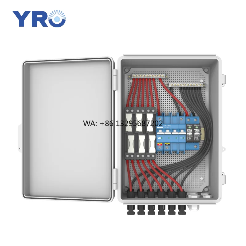 

PV Combiner Box 6 String DC Module Junction Box 1000V 6 in 1 Out Photovoltaic Array PV Combiner Box Solar System