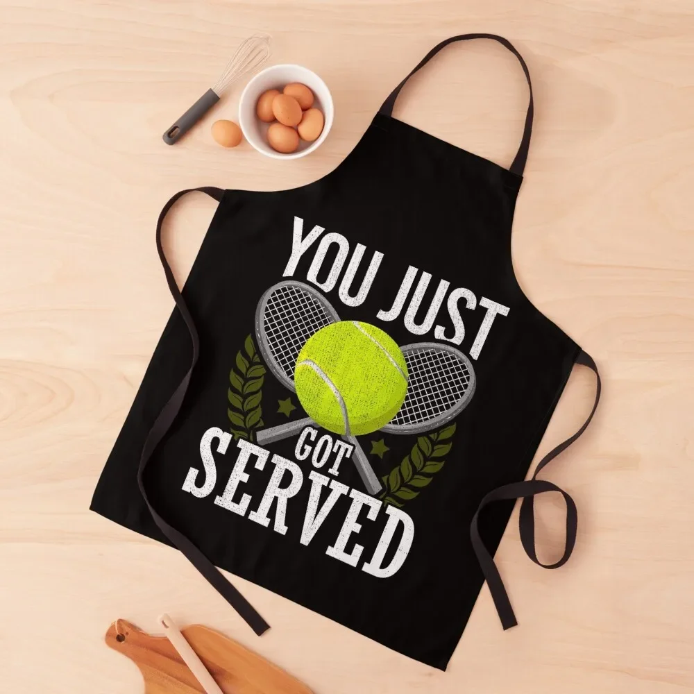 You Just Got Served Tennis Racket Serve Apron For Man restaurant accessories Kitchens For Men Apron